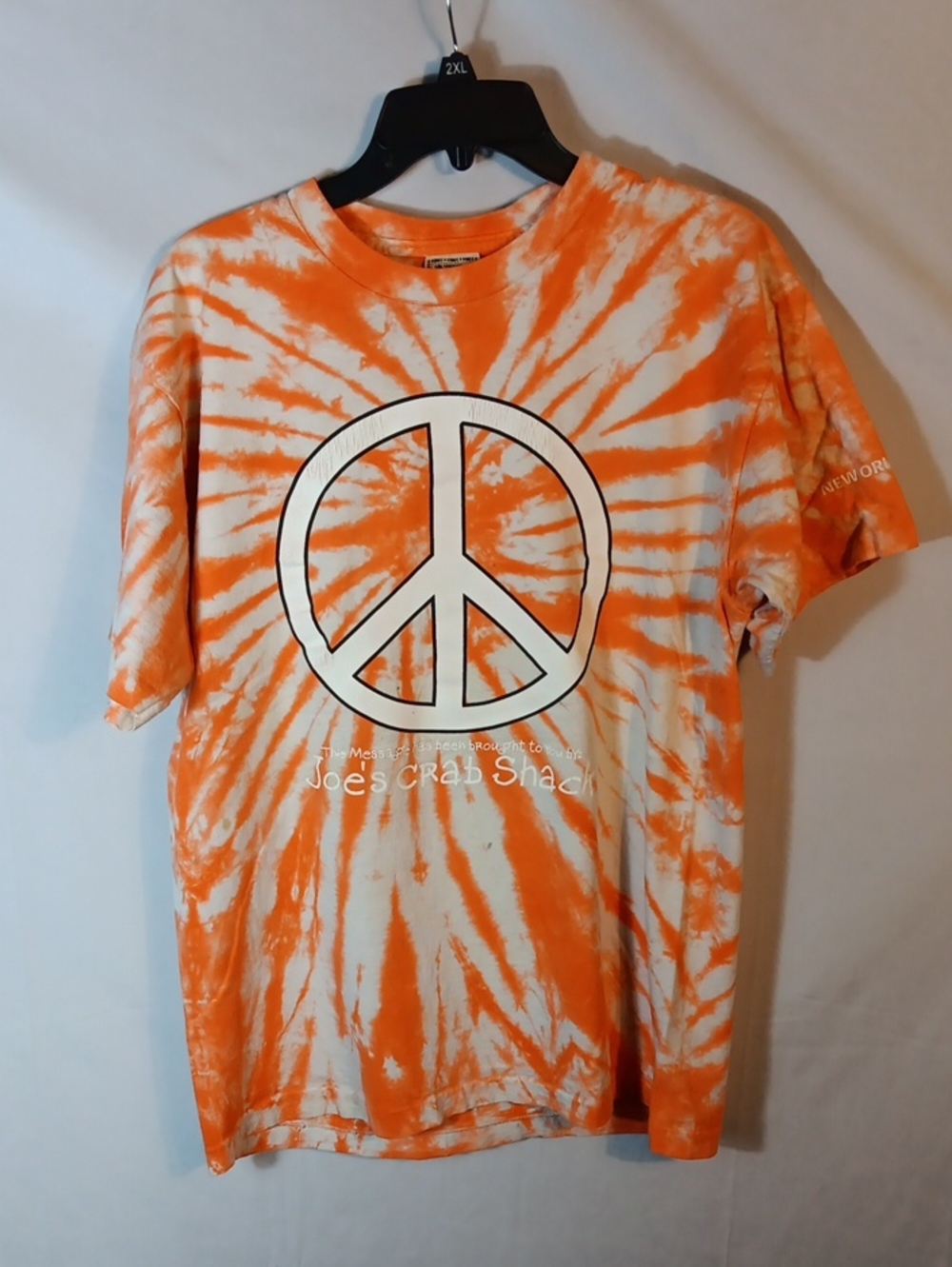Women's Orange Tie-Dye Joe's Crab Shack Peace Sign Unisex Tee